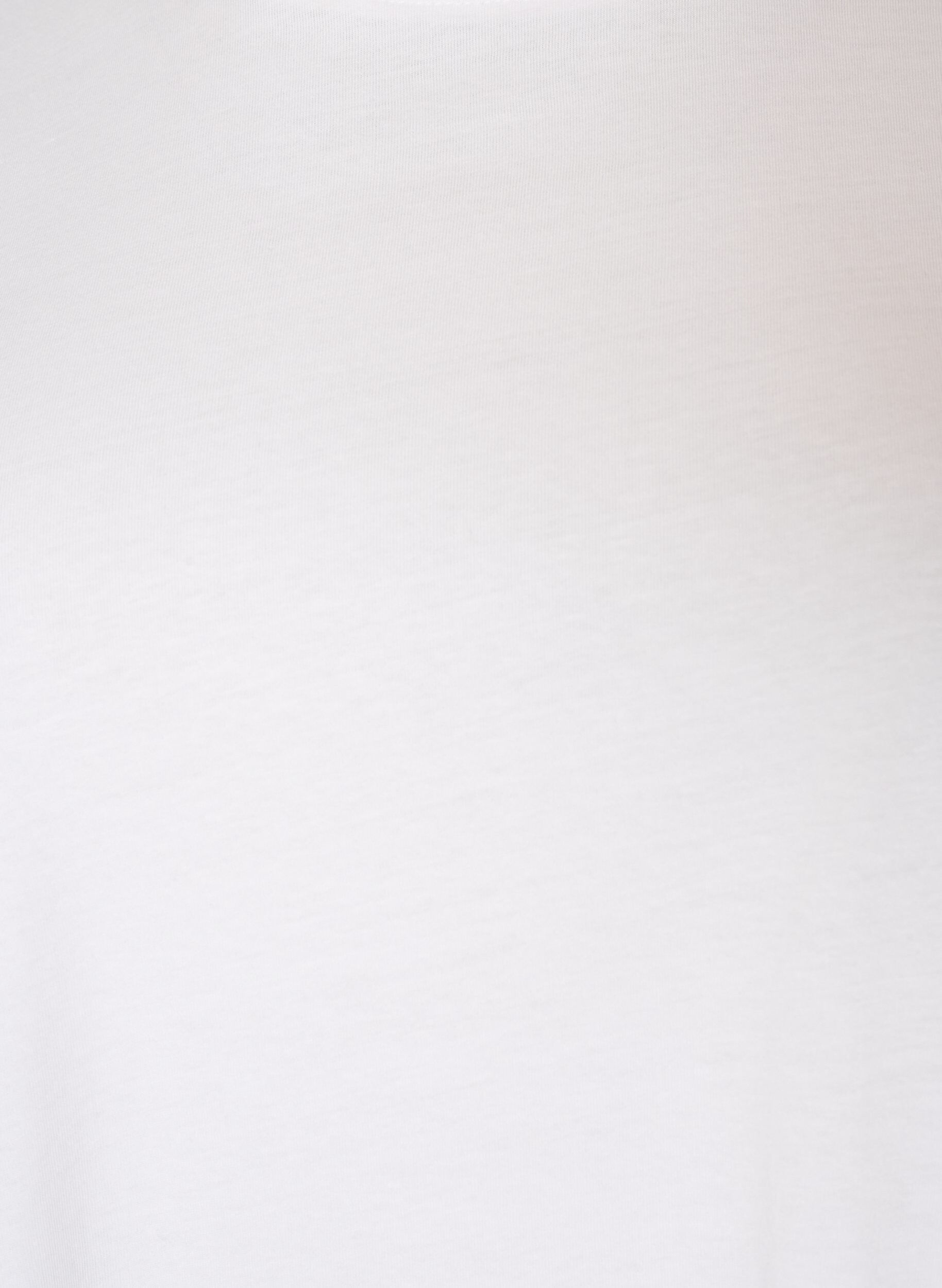 ZizziKatoenen T-shirt met geborduurde tekst, Wit, Packshot image number 2