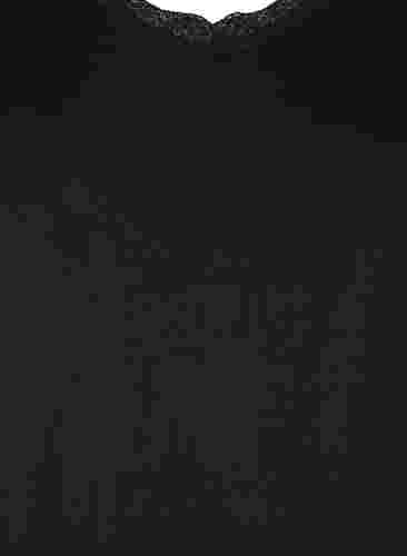 Viscose nachtjurk met korte mouwen, Black, Packshot image number 2