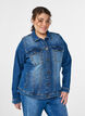 Denimjack met een klassieke snit, Blauw, Model image number 0