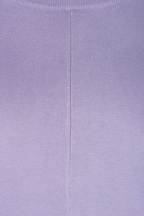 Losse gebreide blouse met geribbelde randen, Lavender, Packshot image number 2