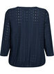 Blouse met anglaise borduurwerk en 7/8 mouwen, Navy Blazer, Packshot image number 1