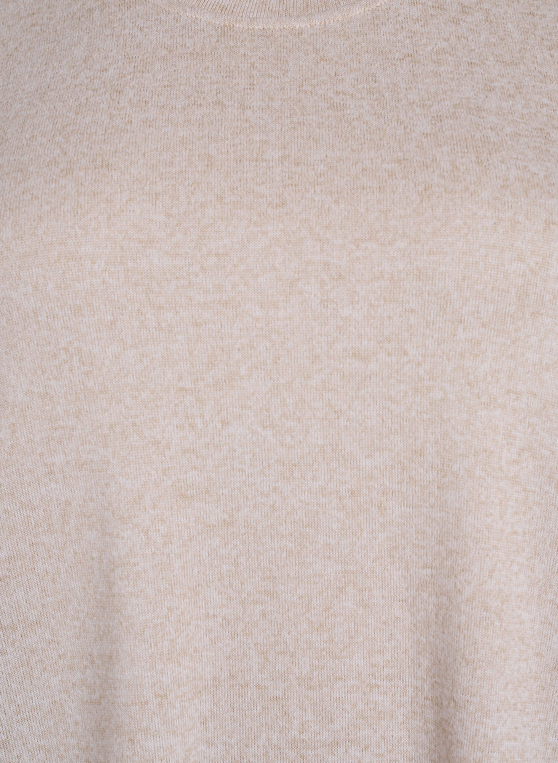 Zizzi Blouse met knoopdetail en korte pofmouwen, Beige, Packshot image number 2