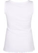 Ribtanktop met knopen, Bright White, Packshot image number 1