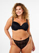 Kanten G-string met elastische taille, Black, Model image number 0