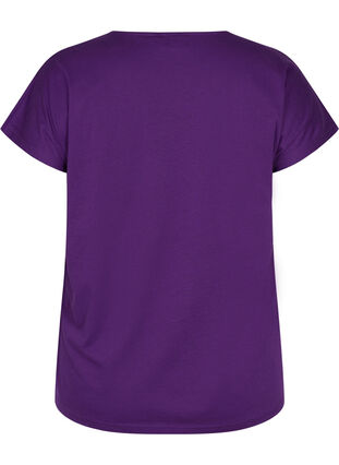 Katoenen t-shirt met print details, Violet Ind Mel Feath, Packshot image number 1