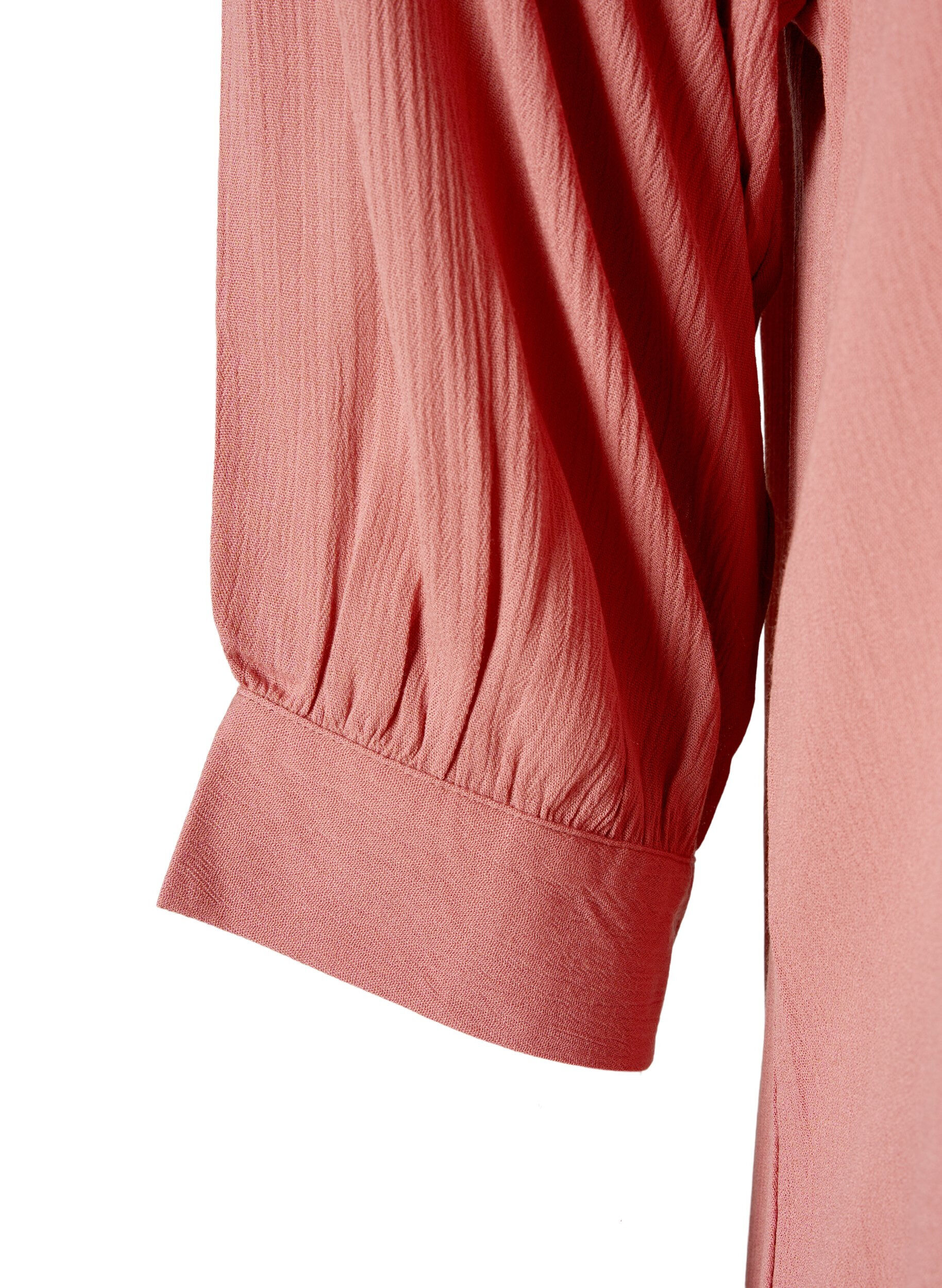 Zizzi Tuniek van viscose met 3/4-mouwen, Roze, Packshot image number 3