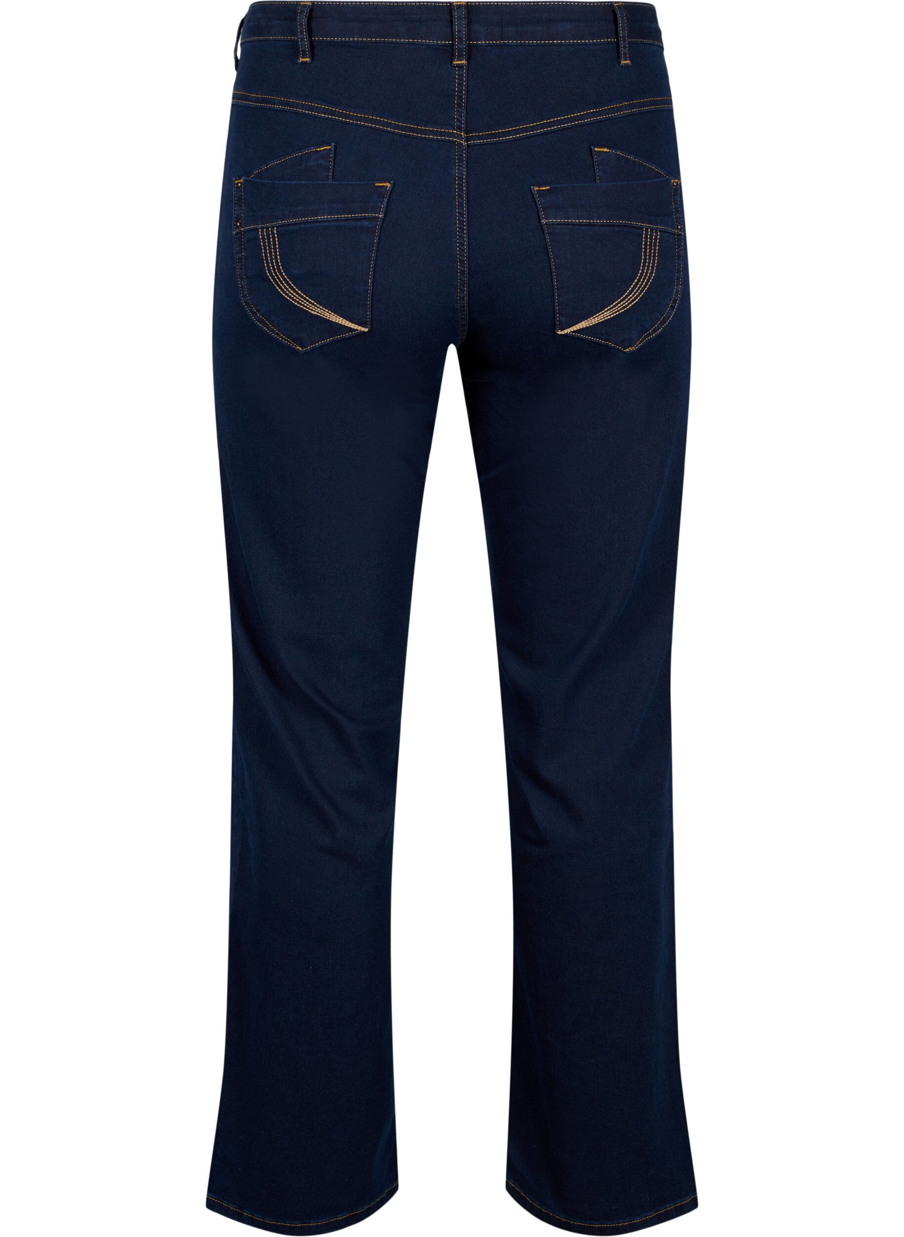 Zizzi Regular fit Gemma jeans met hoge taille, Blauw, Packshot image number 1