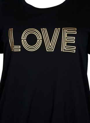 Katoenen T-shirt met print, Black W. Love, Packshot image number 2