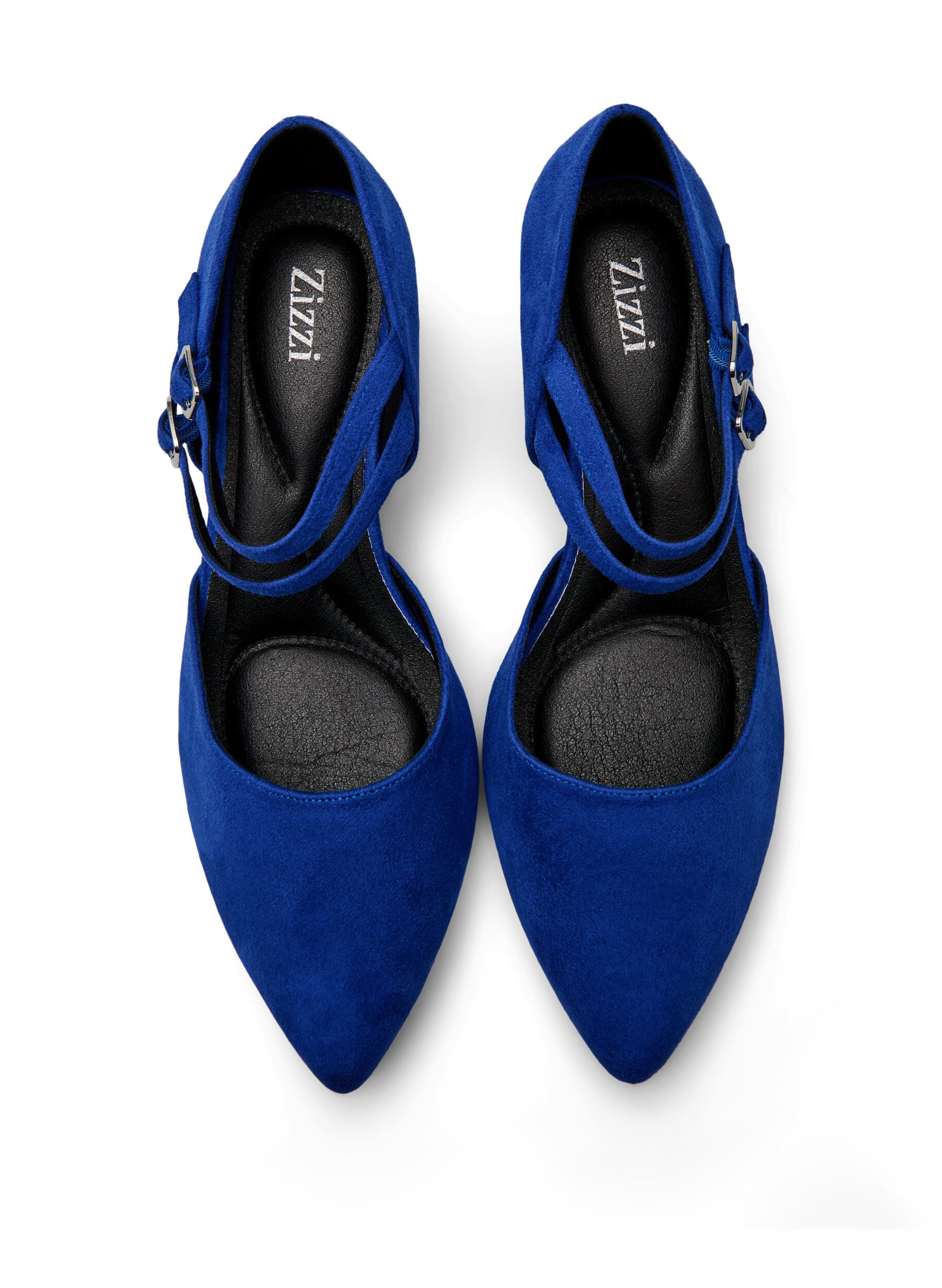 Zizzi Pumps met dubbele bandjes, Blauw, Packshot image number 2