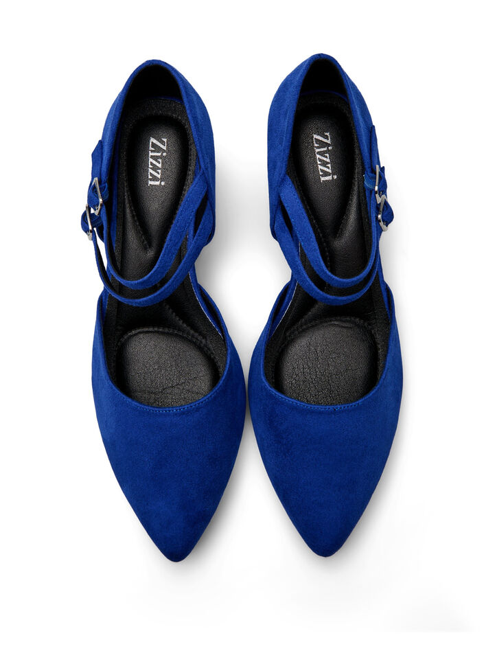 Pumps met dubbele bandjes, Blauw, Packshot image number 2