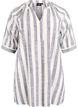 Katoenen tuniek met V-hals, Blauw, Packshot image number 0
