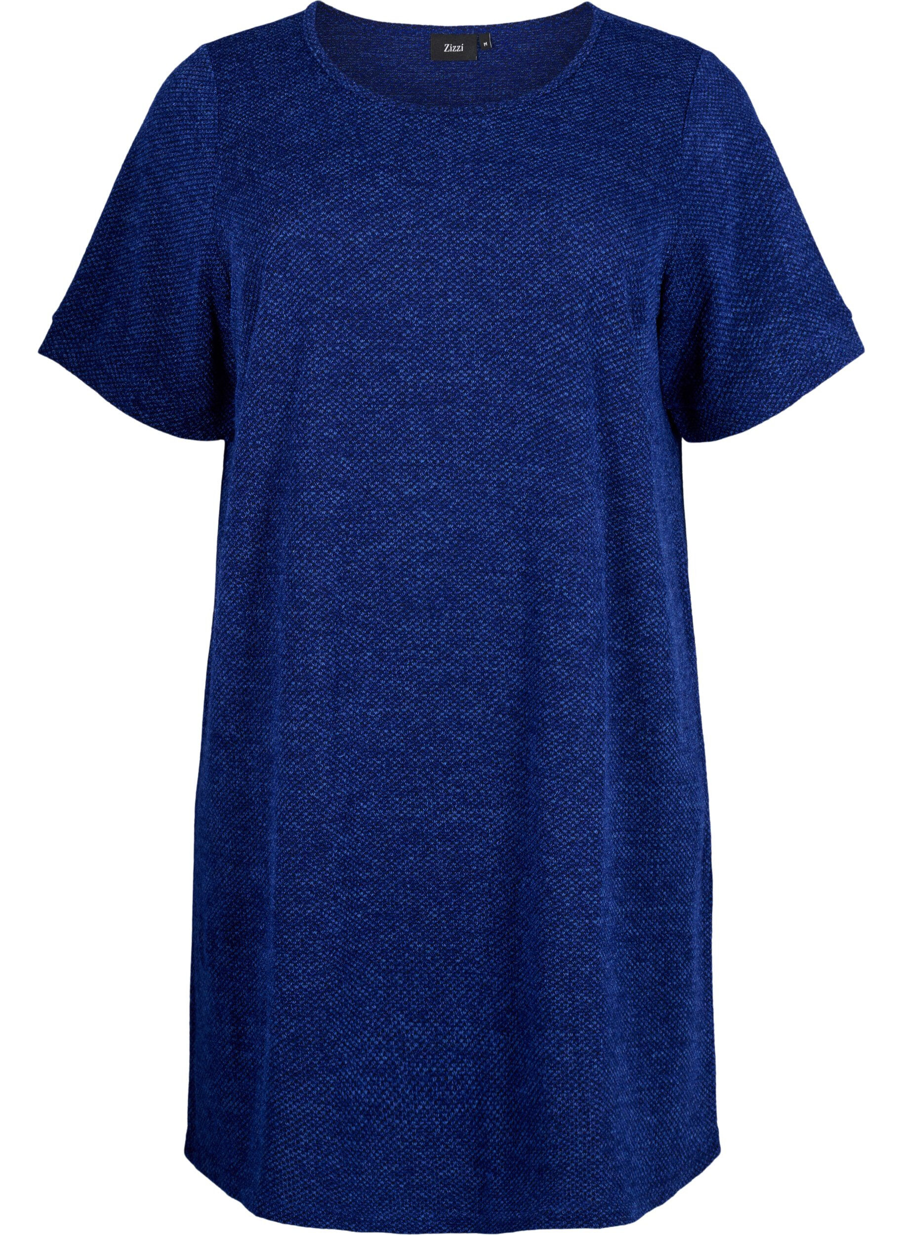 Zizzi T-shirtjurk met korte mouwen, Sodalite Blue, Packshot image number 0