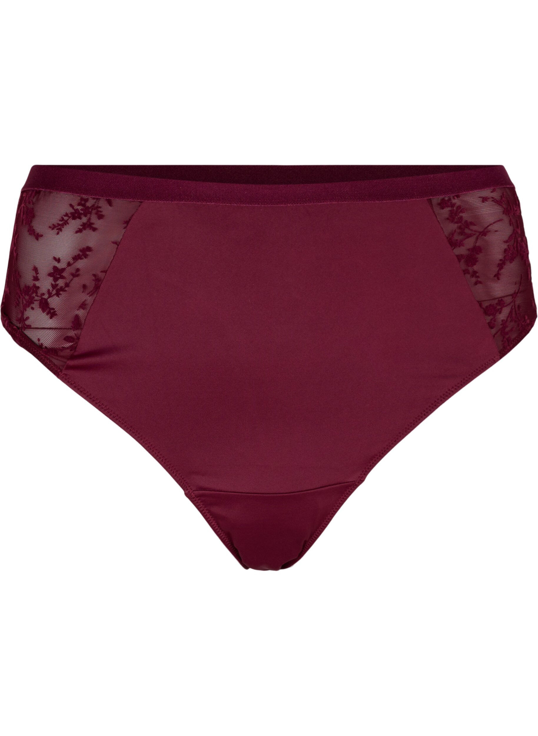 Zizzi G-string met normale taille, Bordeaux Ass, Packshot image number 0