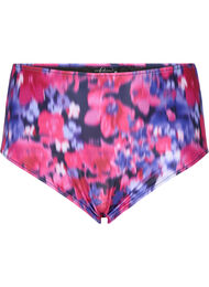 Bikinibroekje met print en hoge taille, Pink Flower AOP