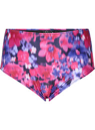 Bikinibroekje met print en hoge taille, Roze