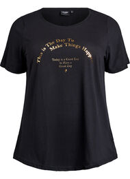 FLASH - T-shirt met motief, Zwart