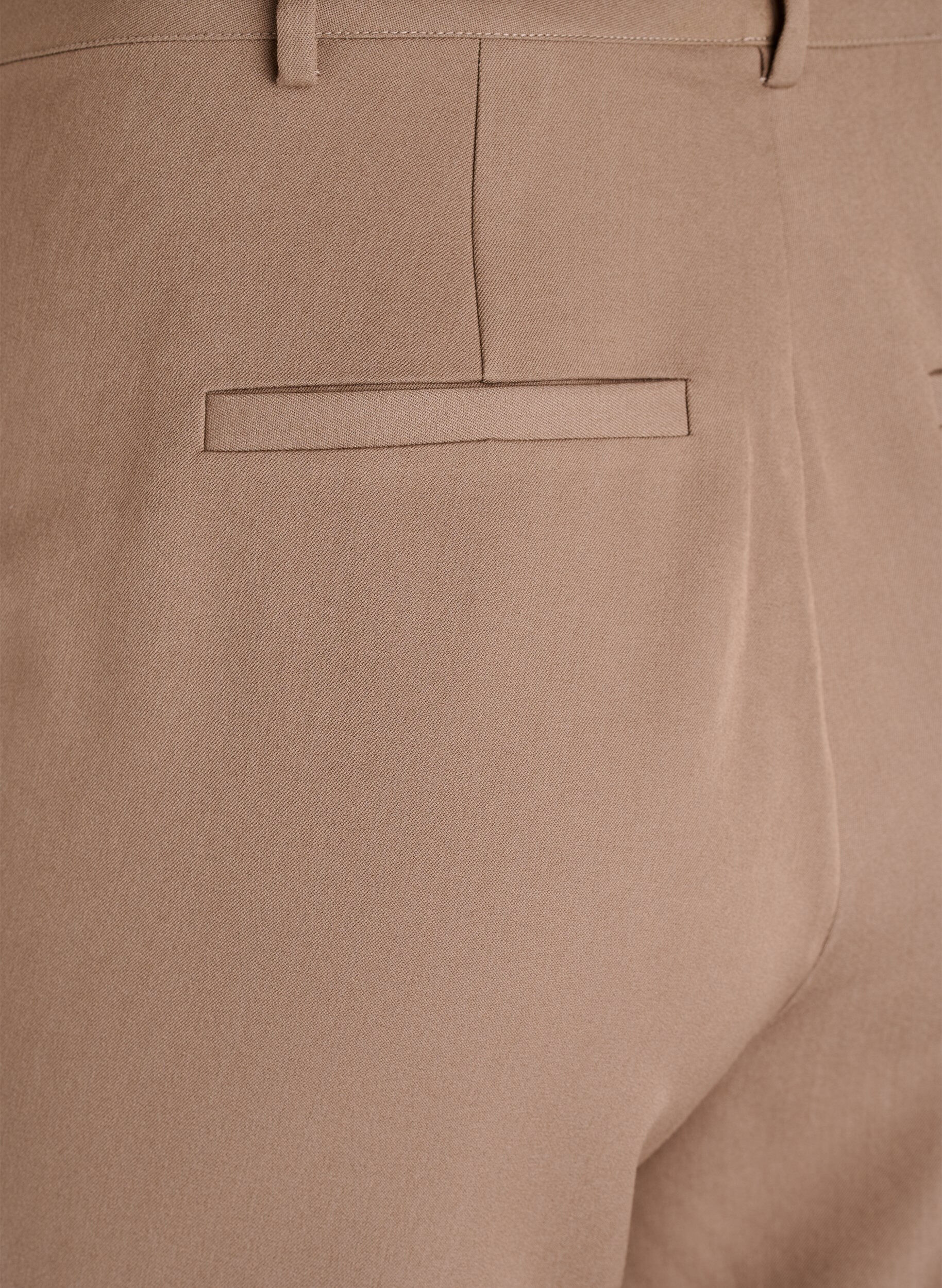 Zizzi Dressebroek met hoge taille en rechte pijpen, Bruin, Packshot image number 3