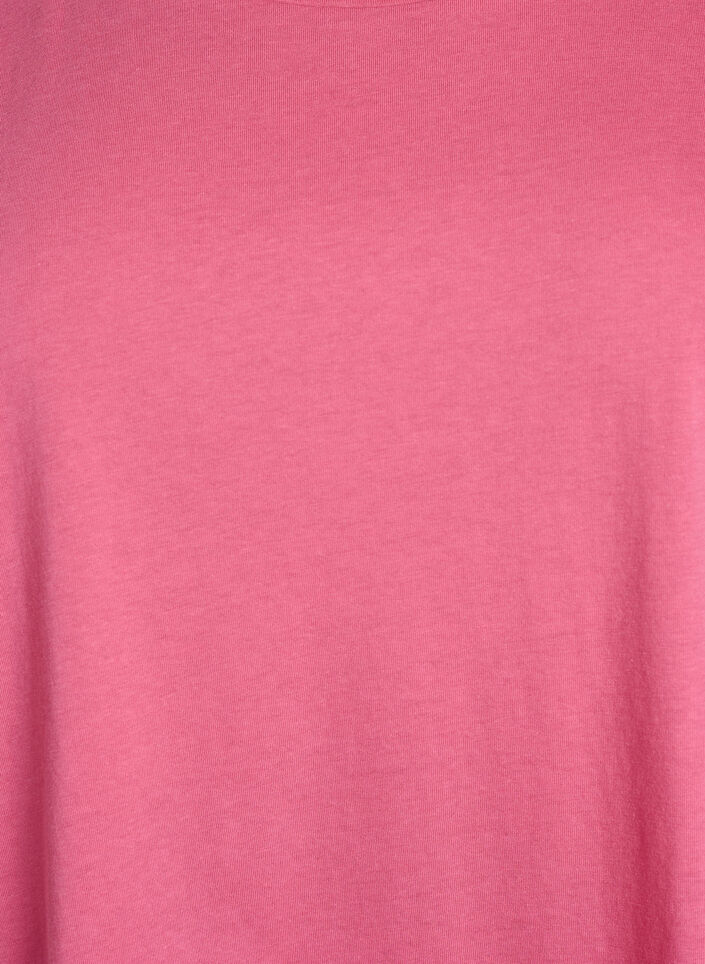 T-shirt met korte mouwen van katoenmix, Roze, Packshot image number 2