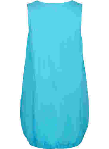 Mouwloze katoenen jurk, River Blue, Packshot image number 1