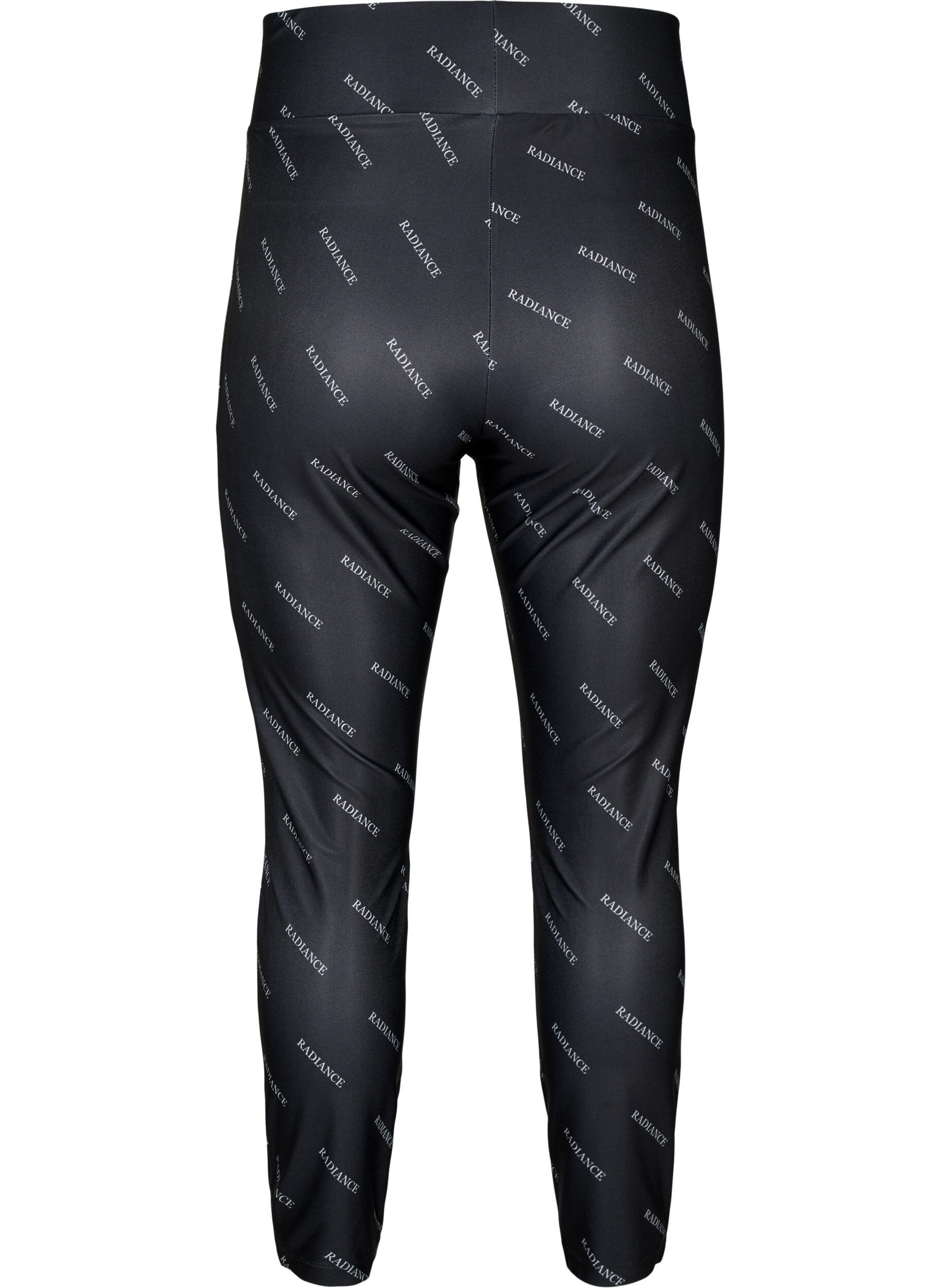 Zizzi Leggings met print, Black Radiance, Packshot image number 1