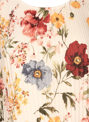 Geplooide jurk, AOP FLOWER, Packshot image number 2