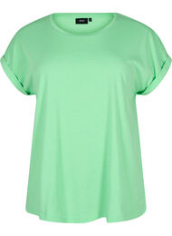 T-shirt met korte mouwen van katoenmix, Groen