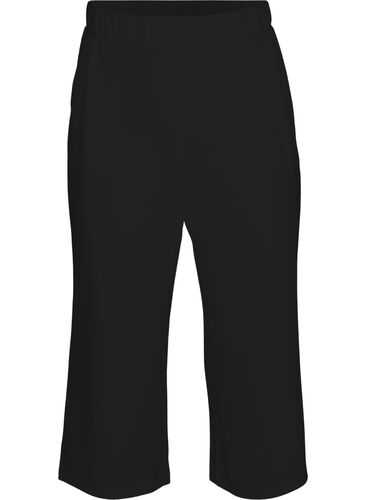 Losse broek met 7/8 lengte, Black, Packshot image number 0
