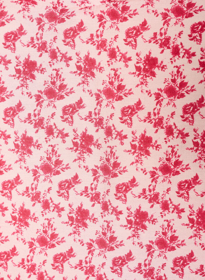 Viscose blouse met ballonmouwen en bloemenpatroon, Rood, Packshot image number 2