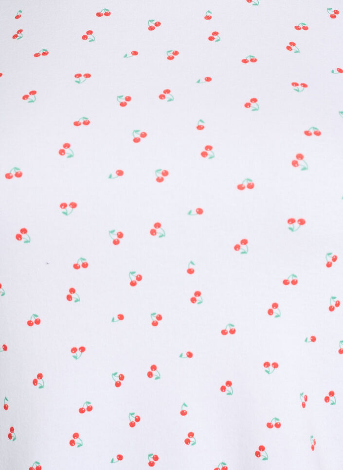 Katoenen T-shirt met all-over print, Vanille, Packshot image number 2