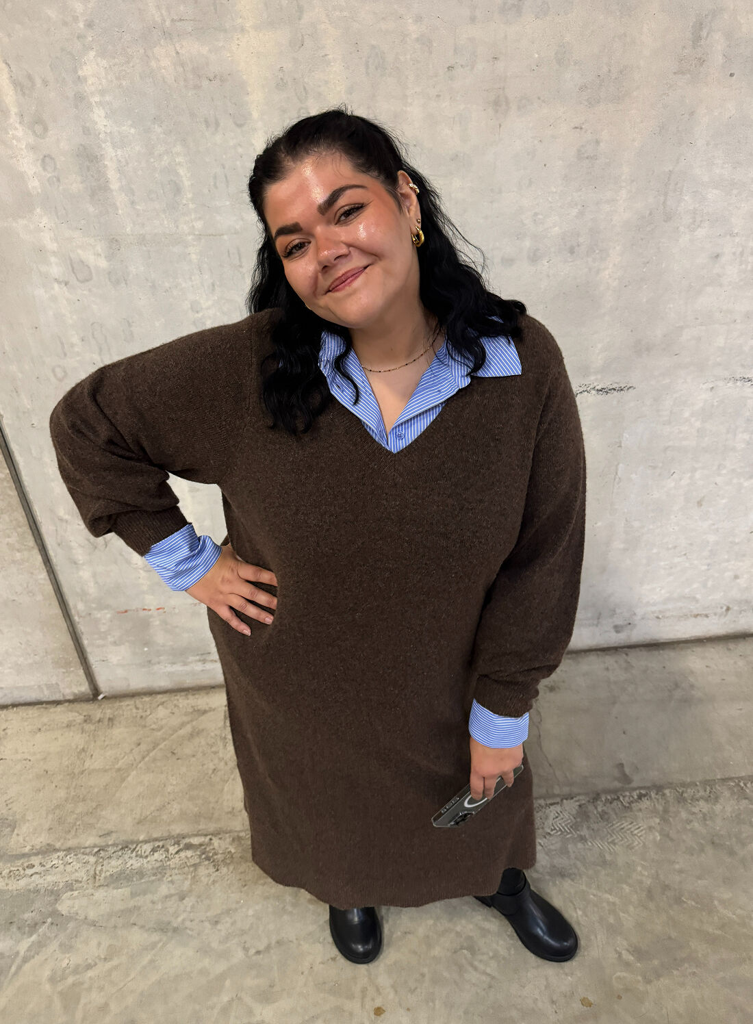 Bruine en blauwe tinten, , Model