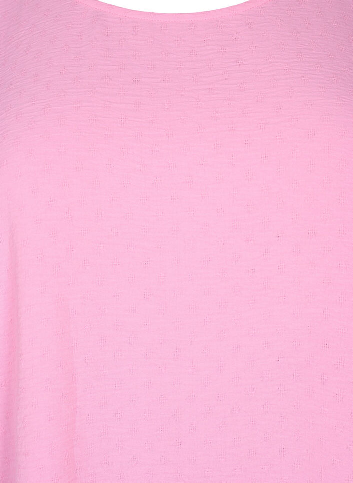 Blouse met lange mouwen en textuur, Rosebloom, Packshot image number 2