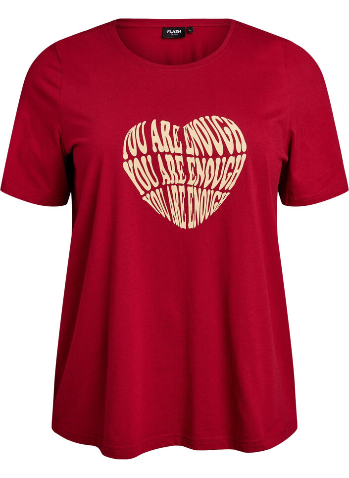 T-shirt met print, Rood, Packshot image number 0