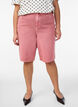 High-waist gekleurde denim bermudashorts, Rood, Model image number 0