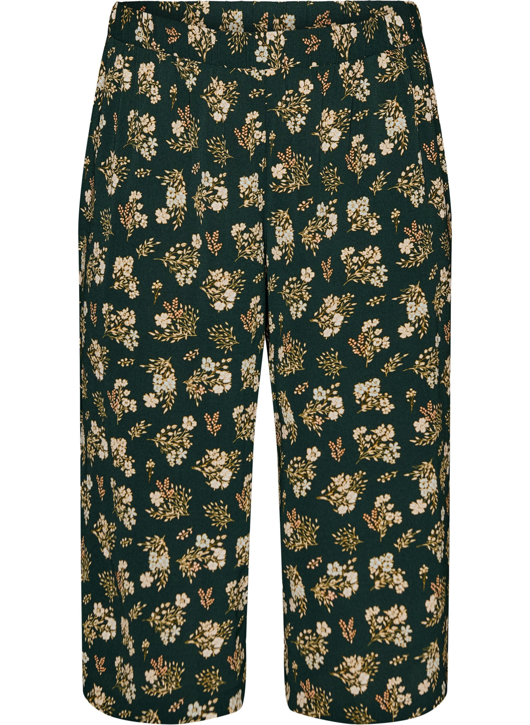 ZizziCulotte broek met print, Zwart, Packshot image number 0
