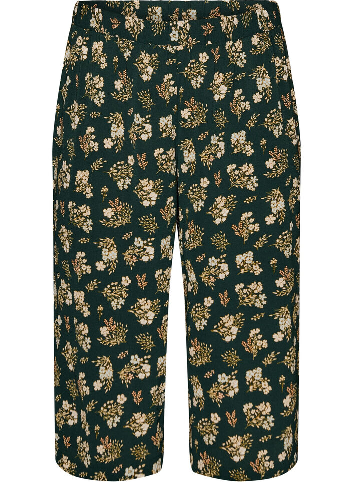 Culotte broek met print, Zwart, Packshot image number 0