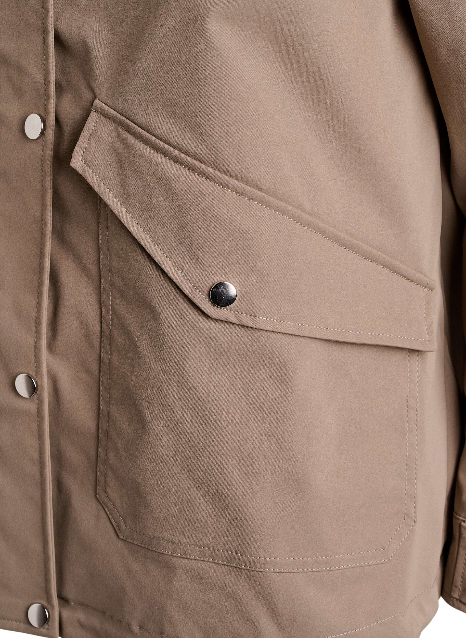 ZizziKorte lentejas met afneembare capuchon, Beige, Packshot image number 3
