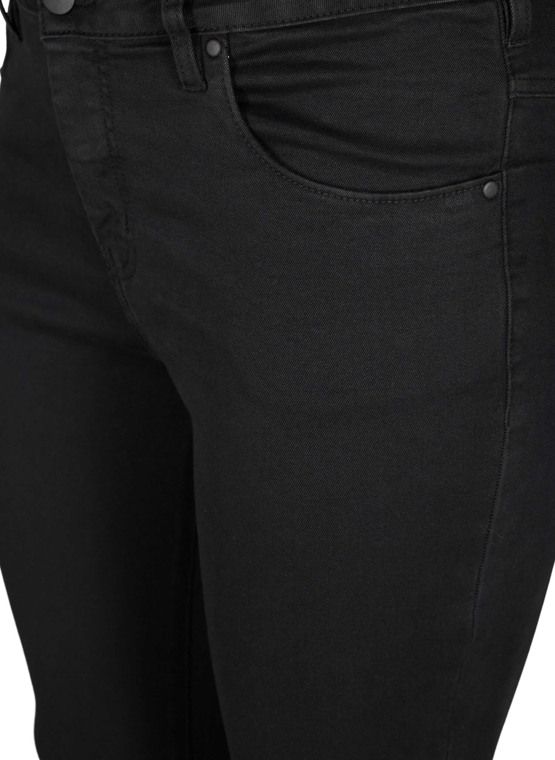 Zizzi Super slim Amy jeans met hoge taille, Black, Packshot image number 2