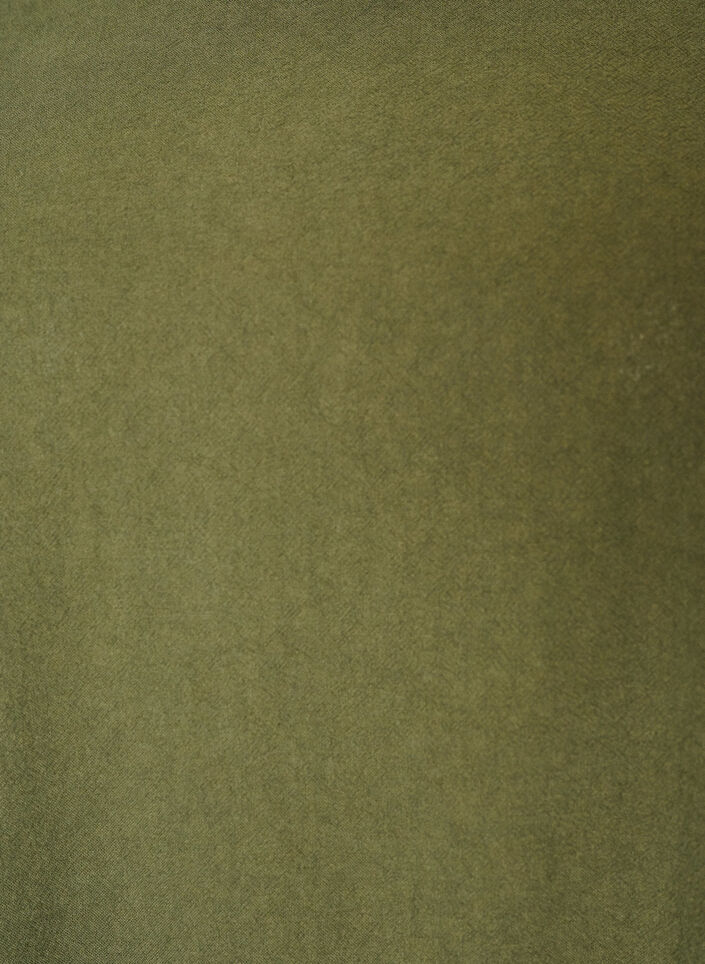 Katoenen jurk met korte mouwen en zakken, Groen, Packshot image number 2