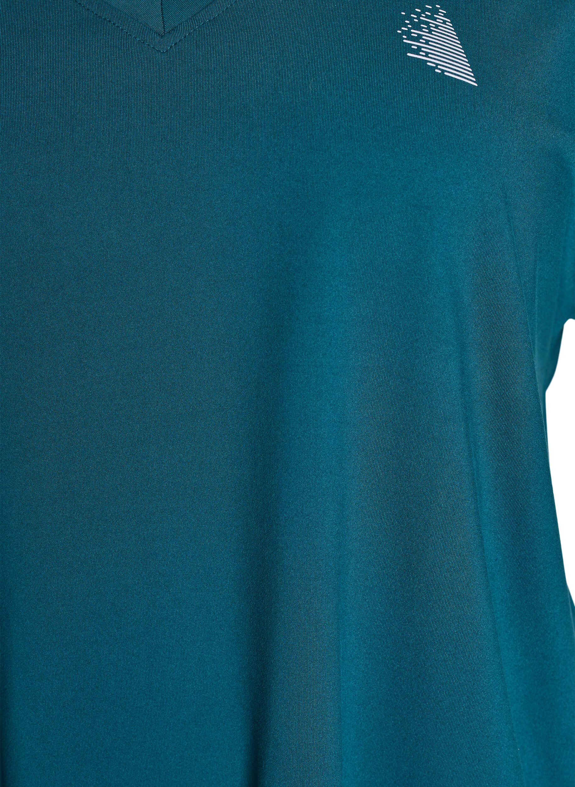 ZizziLosvallend sport T-shirt met V-hals, Groen, Packshot image number 2