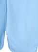 Gebreide blouse met ronde hals en gebreid patroon, Blauw, Packshot image number 3