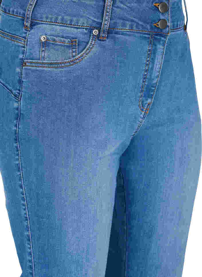 Ellen jeans met high waist en bootcut, Blue denim, Packshot image number 2