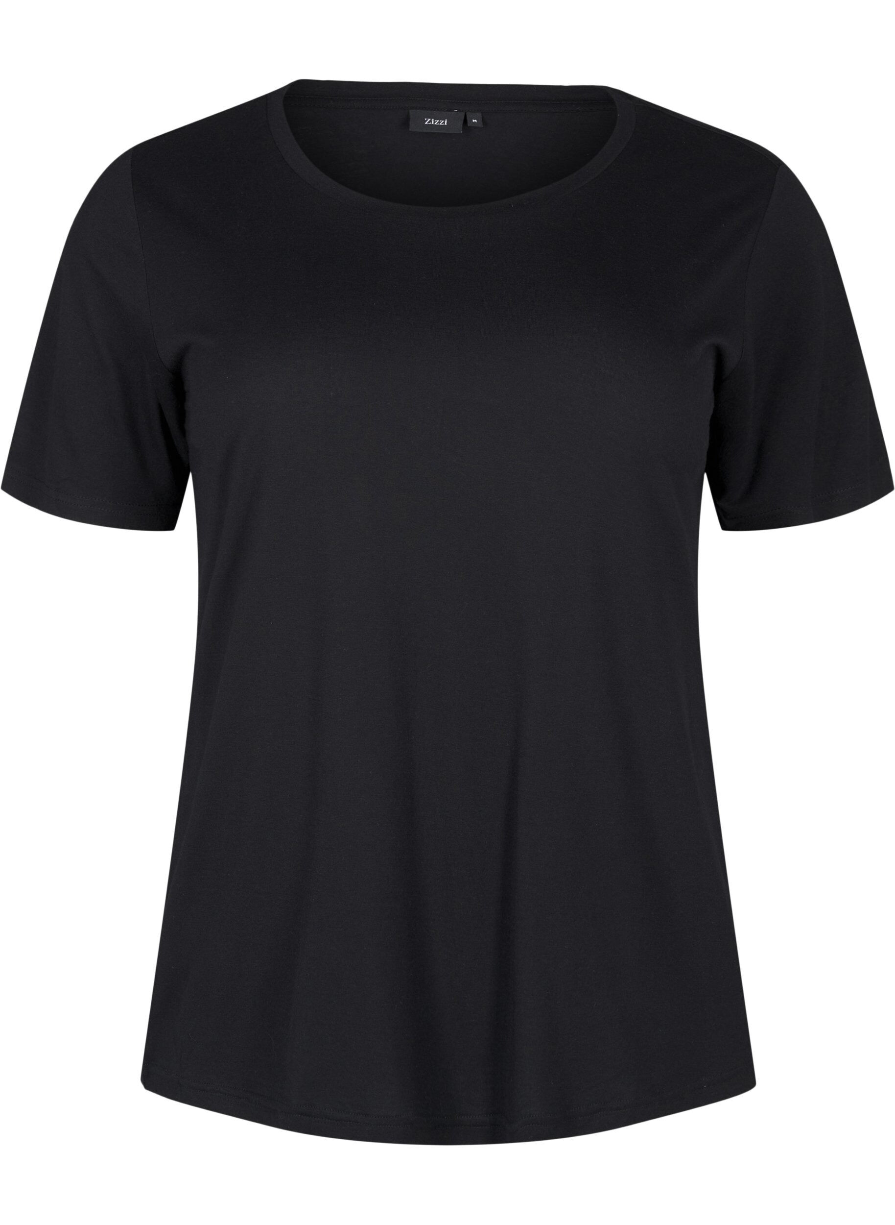 Zizzi T-shirt van wol en viscose, Black, Packshot image number 0