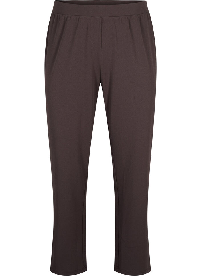 Broek met rechte pasvorm, Bruin, Packshot image number 0