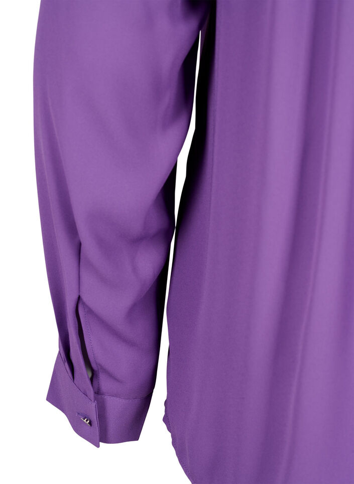 Blouse met lange mouwen en kreukels op de rug, Pansy, Packshot image number 3