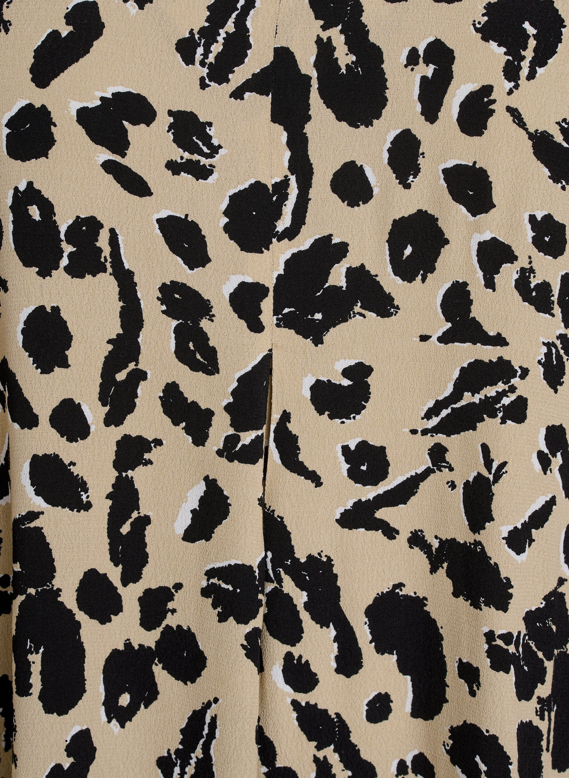 Zizzi A-lijn jurk van viscose, Beige, Packshot image number 2