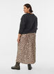 Satijnen midi rok, Bruin, Model image number 1