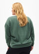 Sweatshirt met badstof tekst, Groen, Model image number 2