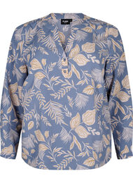 FLASH - Blouse met lange mouwen en print, Delft AOP