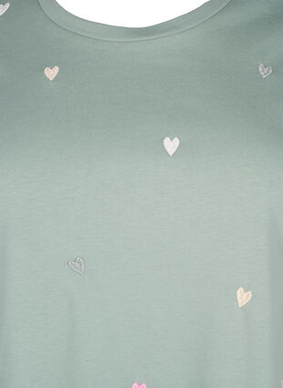 T-shirt van biologisch katoen met hartjes, Chinois G. Love Emb., Packshot image number 2