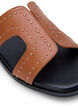 Platte sandalen met studs, Bruin, Packshot image number 3